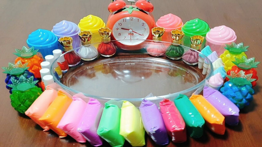 میکس اسلایمهای شفاف رنگی خمیر...