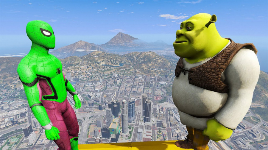 شرک و مرد عنکبوتی در GTA 5