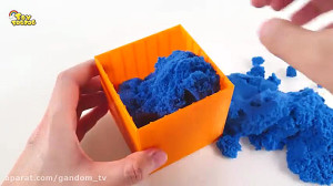 ساخت بستنی رنگی کیوت با ماسه ه...