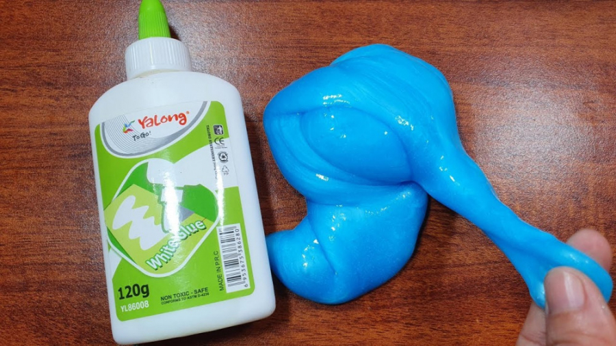 آموزش اسلایم با چسب سفید