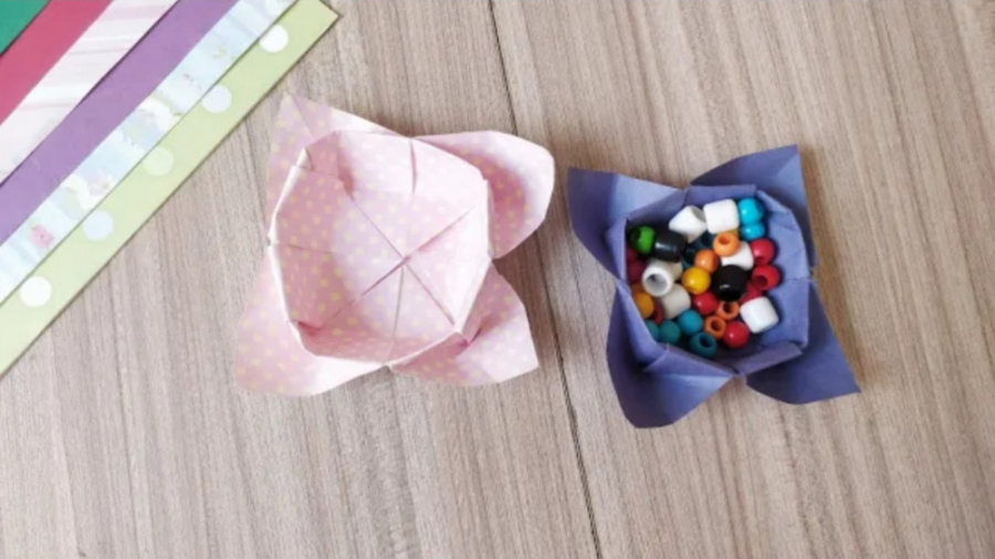 آموزش اوریگامی : ساخت جعبه آبن...