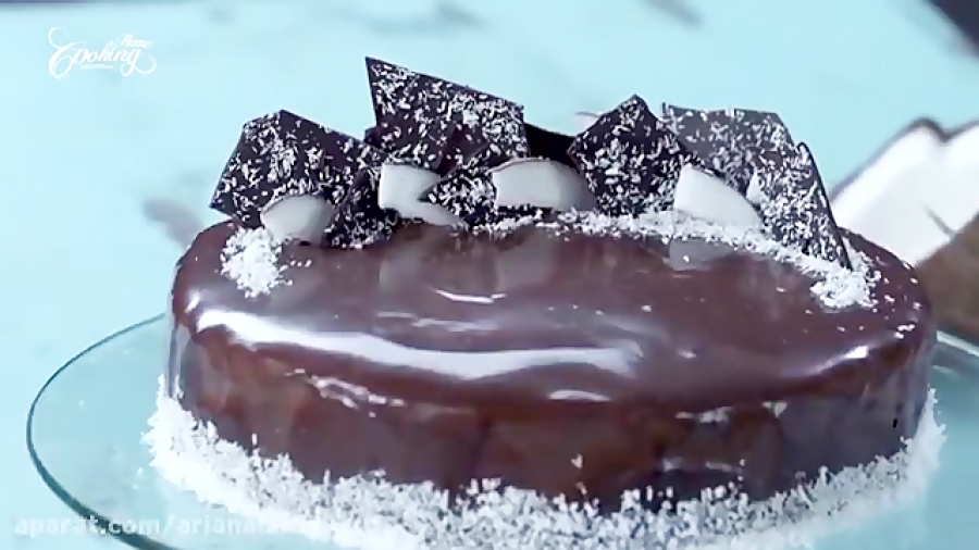 طرز تهیه کیک شکلات با کاور قهو...