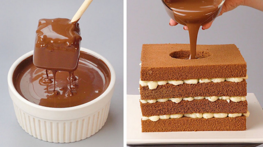 آموزش 10 ایده تزیین کیک شکلاتی...