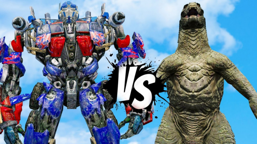 مبارزه گودزیلا و اپتیموس پرایم