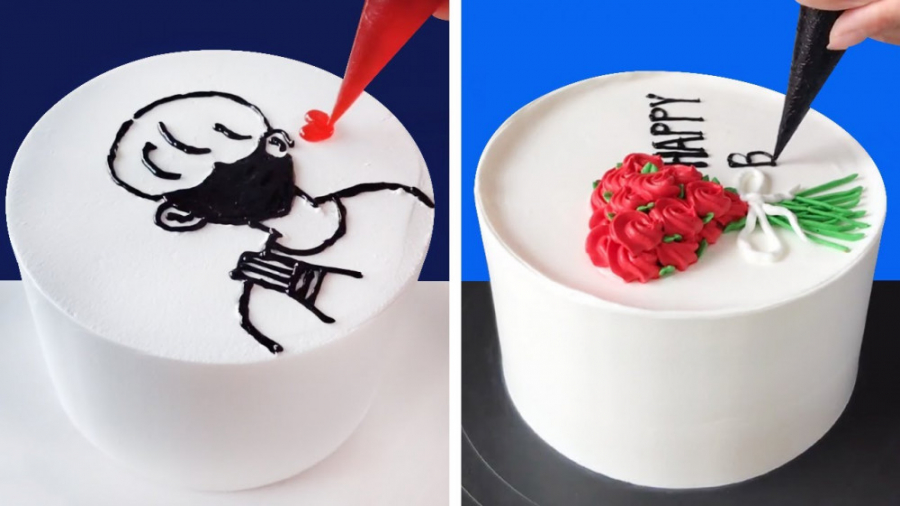 آموزش تزئین کیک  طریقه نوشتن ا...