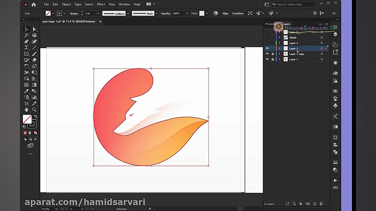 کاربرد ابزار Pen در ایلوستریتور