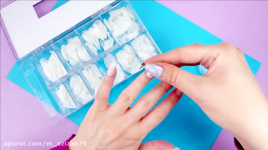 آموزش کاشت ناخن  طراحی زیبای ن...