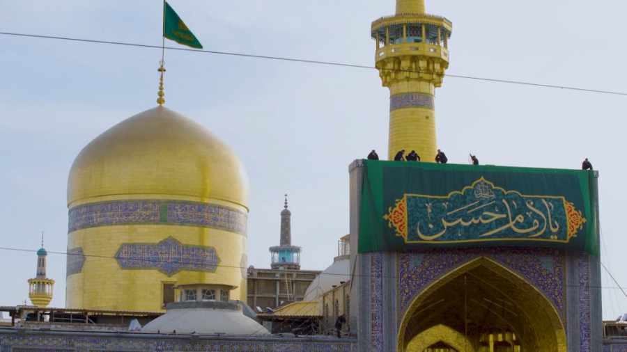 آذین بندی حرم مطهر رضوی به منا...