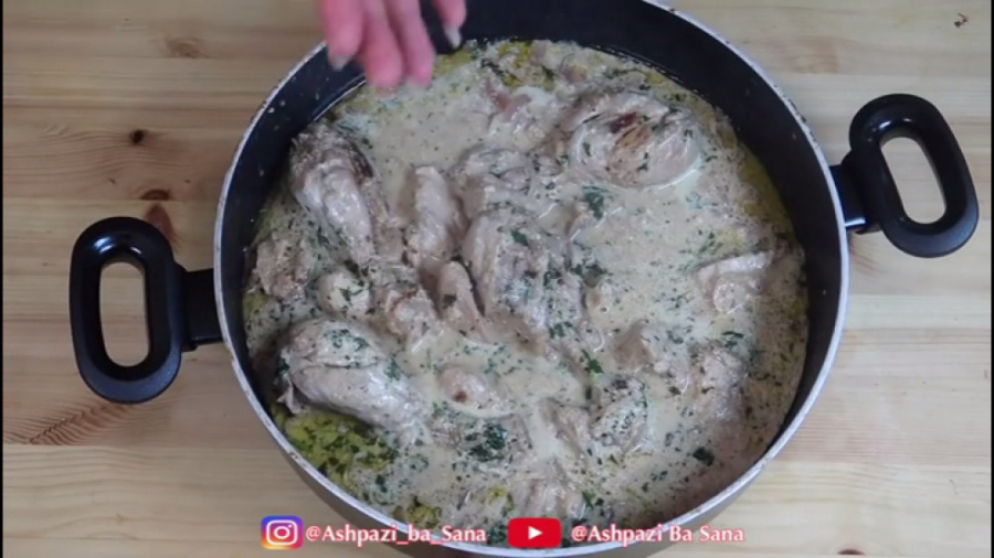 آموزش آشپزی خورشت مرغ سفید