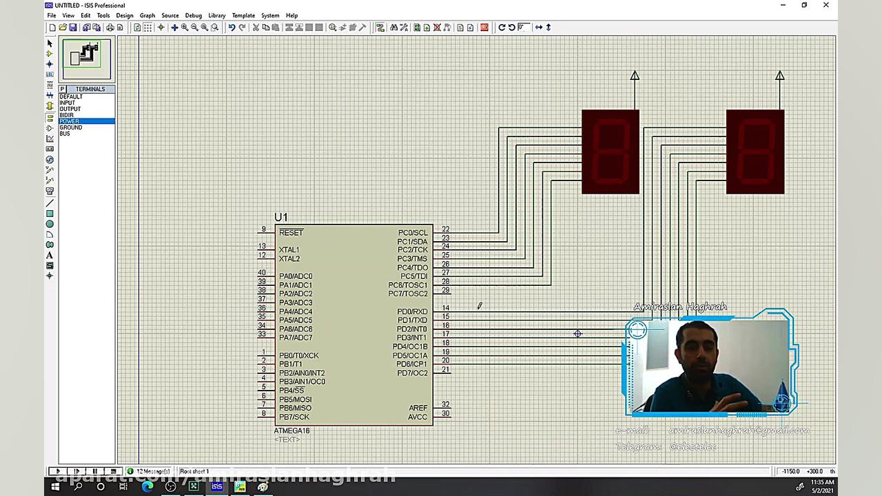 نمایش عدد چند رقمی روی نمایشگر...