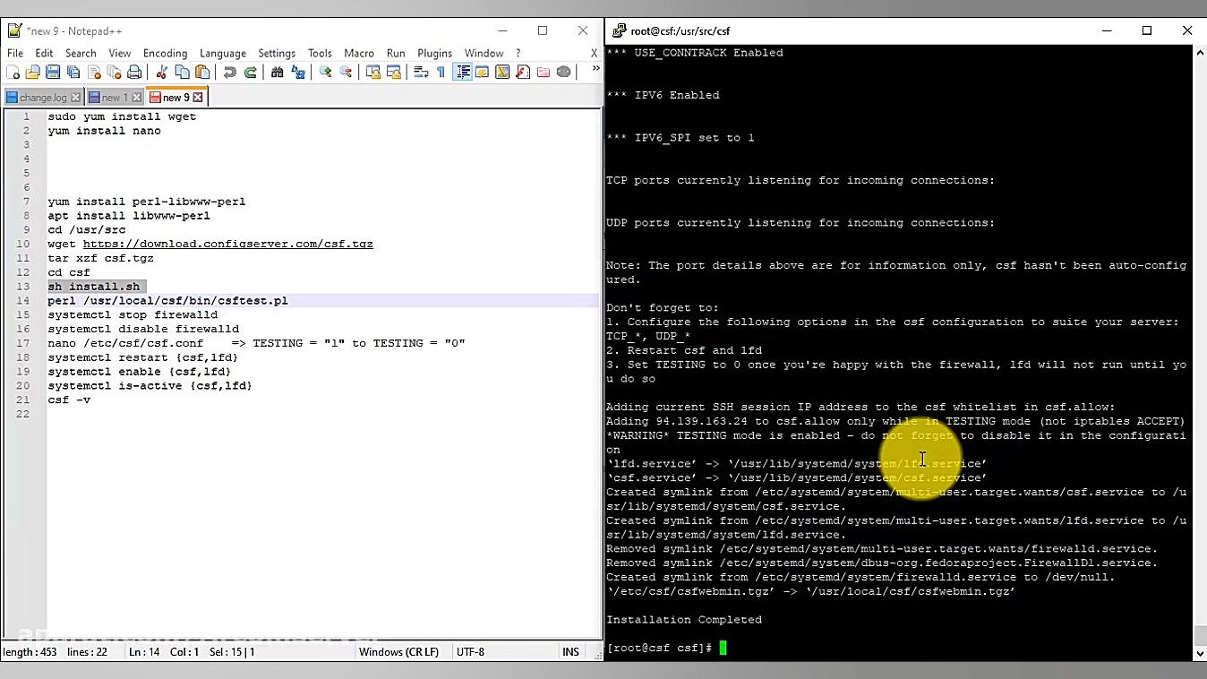 نصب فایروال CSF در 4 دقیقه