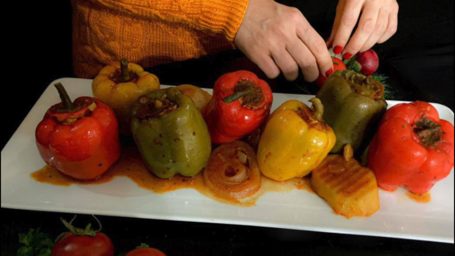 طرز تهیه دلمه فلفل