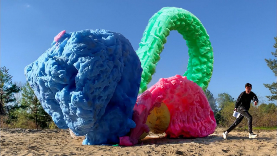 آتشفشان رنگارنگ در آزمایش جالب