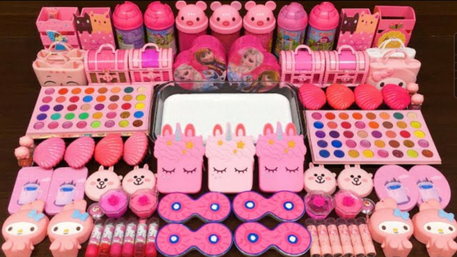 مخلوط کردن اسلایم تم صورتی