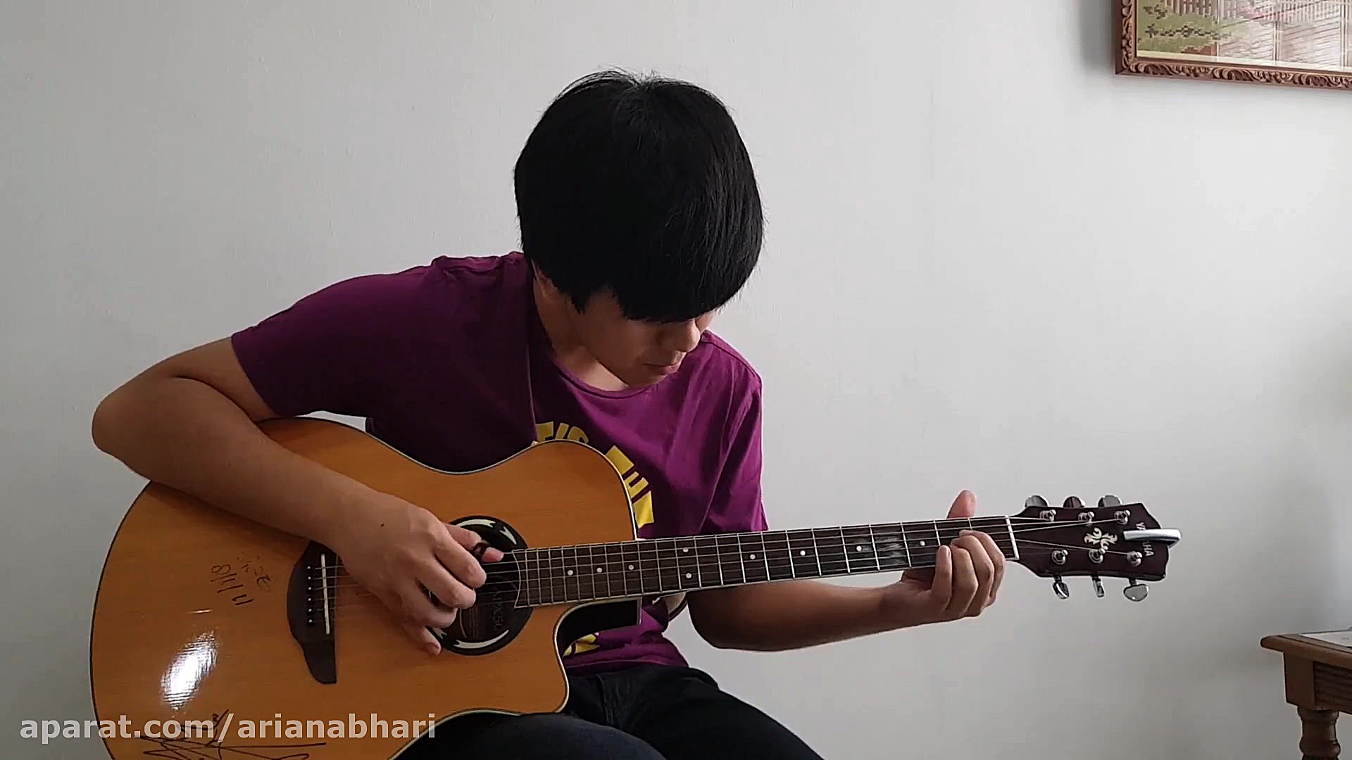 گیتار نوازی آهنگ عشق من از Wes...