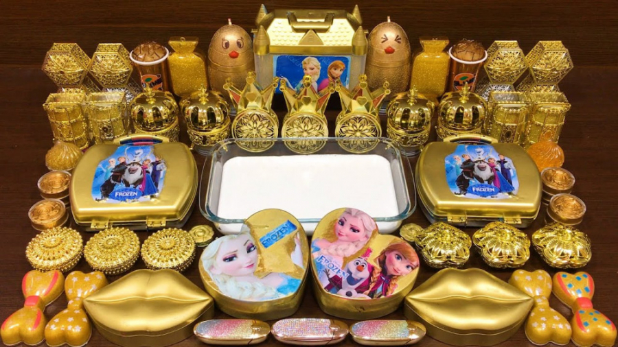 السا و انا فروزن اسلایم طلایی