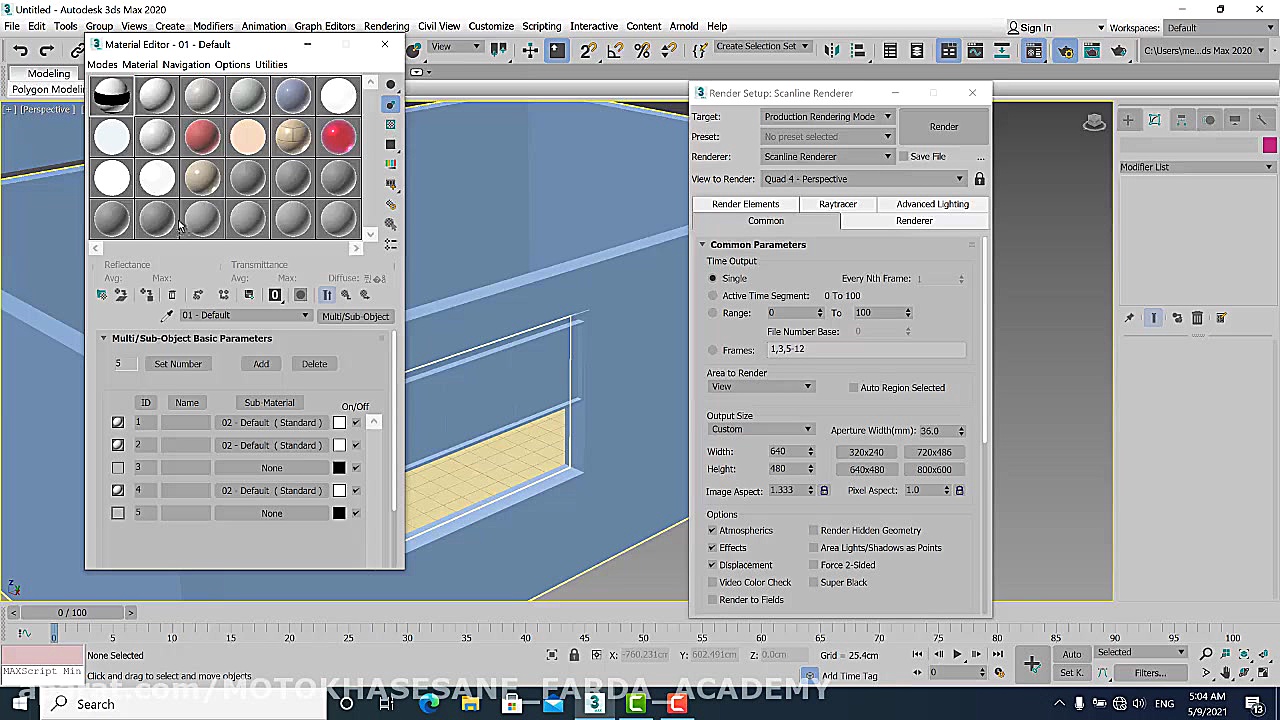 آموزش مکس جلسه سوم قسمت سوم