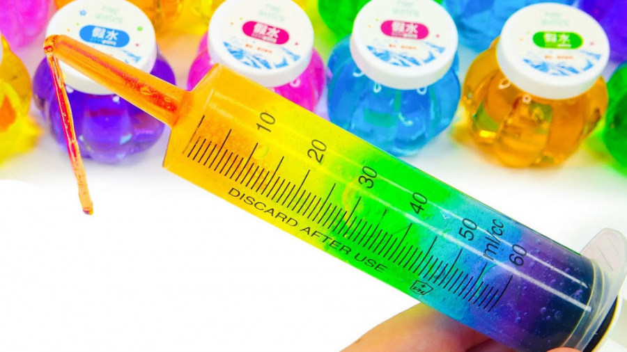 مخلوط اسلایمهای رنگی شفاف