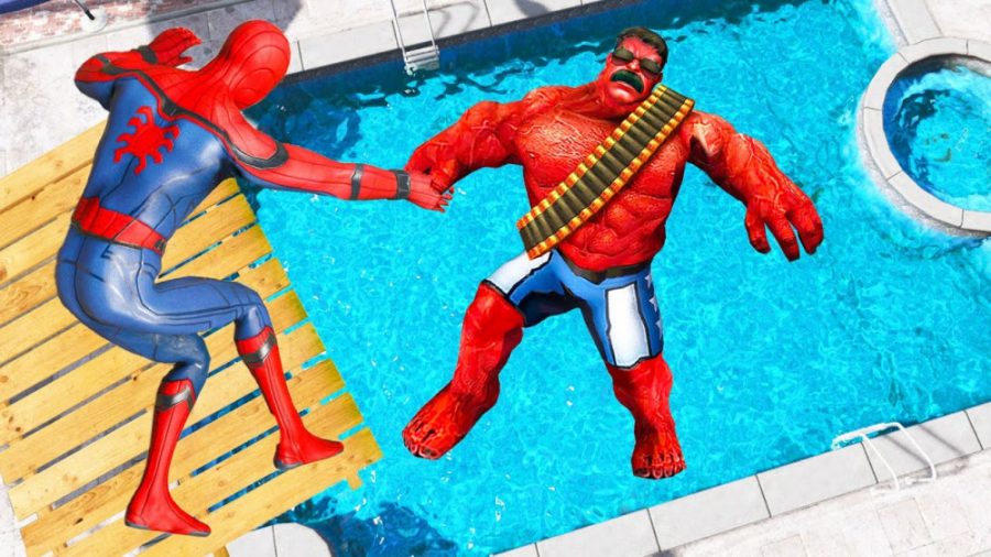 مرد عنکبوتی دیوانه و هالک قرمز...