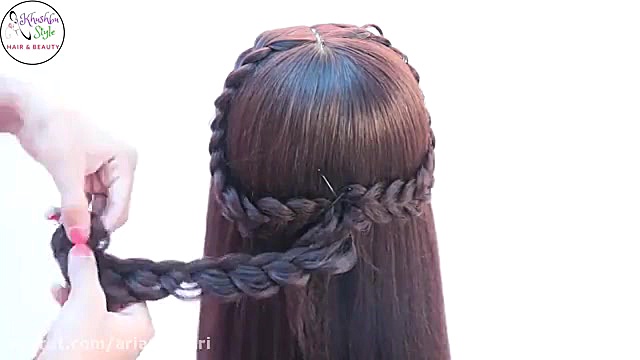 آموزش ساده بافت مو دخترانه برا...