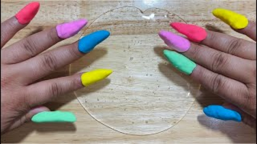 میکس اسلایم اکلیلی و خمیر کلی