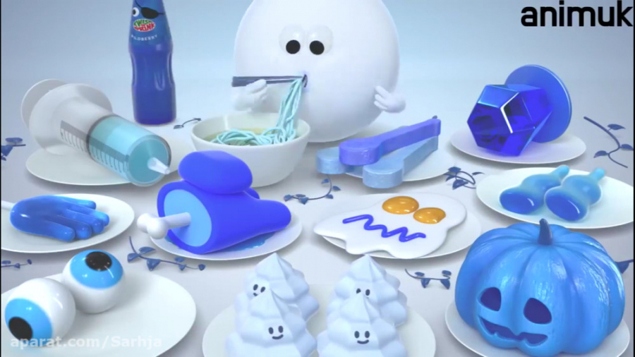 اسمر فود کارتونی تم آبی کپی مم...