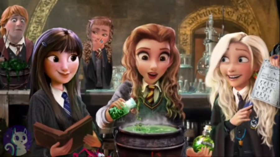 پرنسس های دیزنی به سبک هری پات...