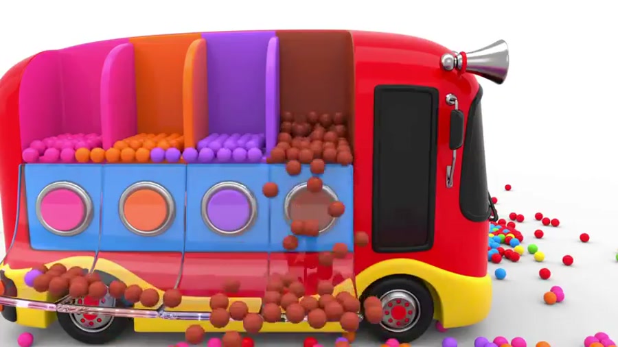 کارتون ماشین های رنگی : اتوبوس...