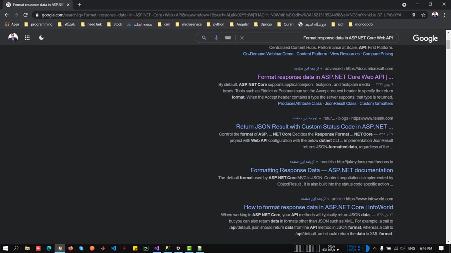 008-آموزش Format response data in ASP.NET Core Web API