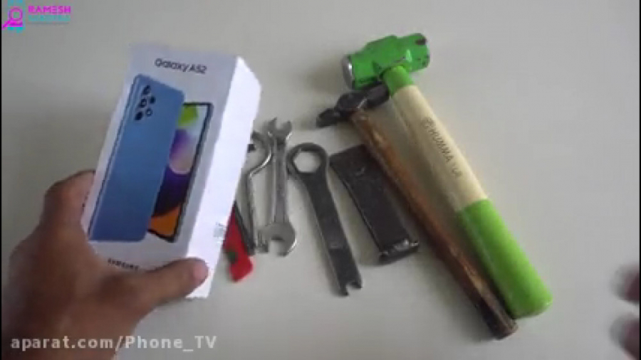 تست مقاومت گوشی سامسونگ A52