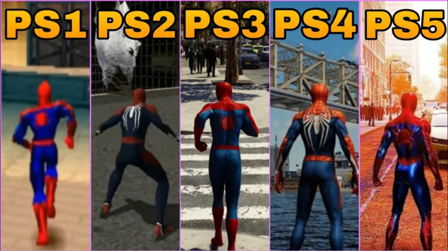 مقایسه گرافیک بازی اسپایدرمن P...