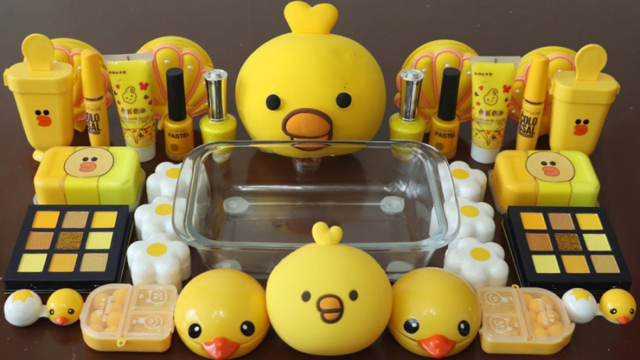 مخلوط کردن اسلایم تم زرد