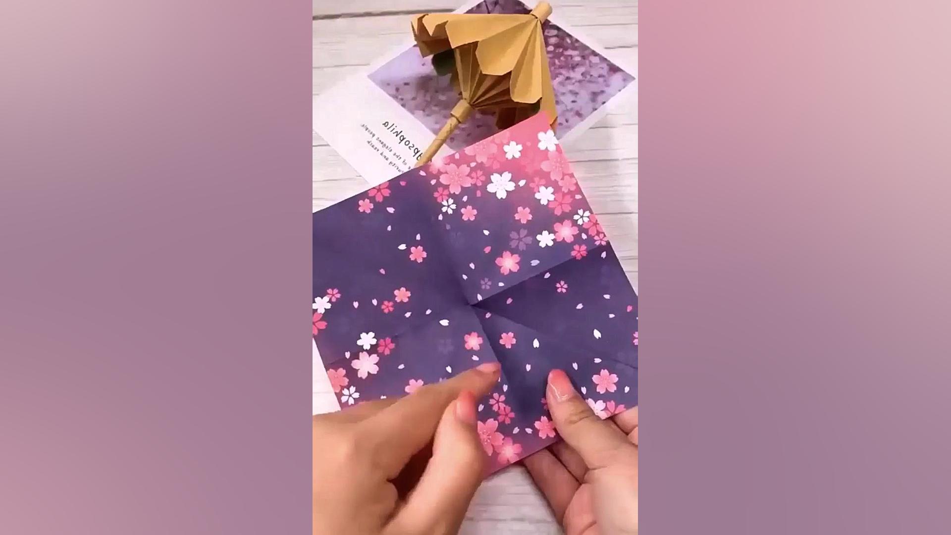 آموزش ساخت چتر اوریگامی