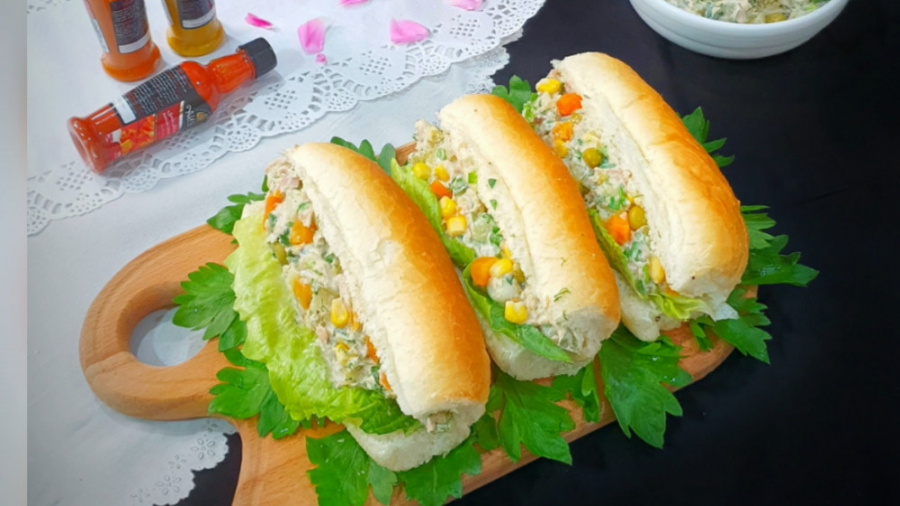 طرز تهیه ساندویچ تن ماهی نازگل...