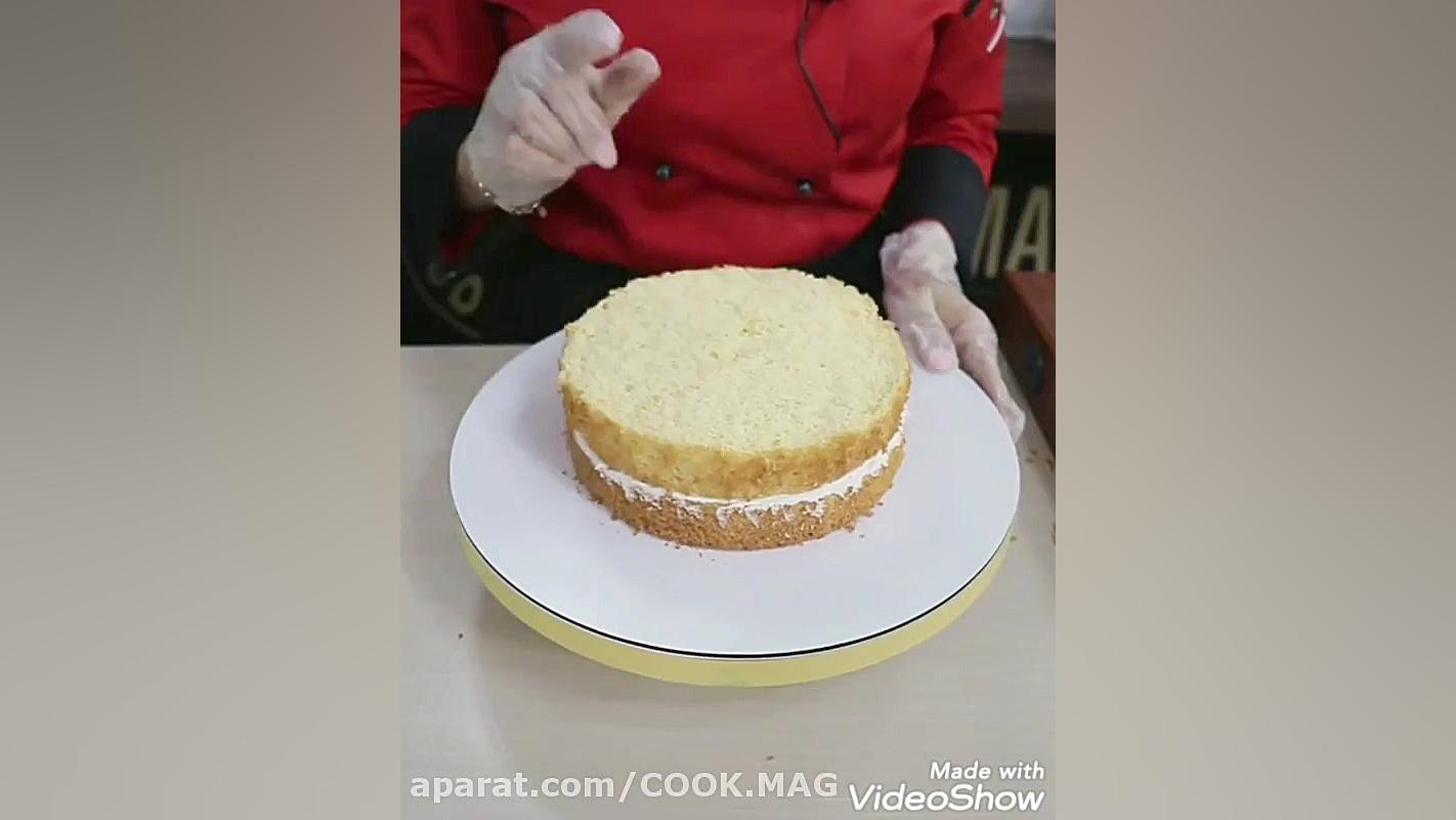 طرز تهیه کیک رنگین کمان