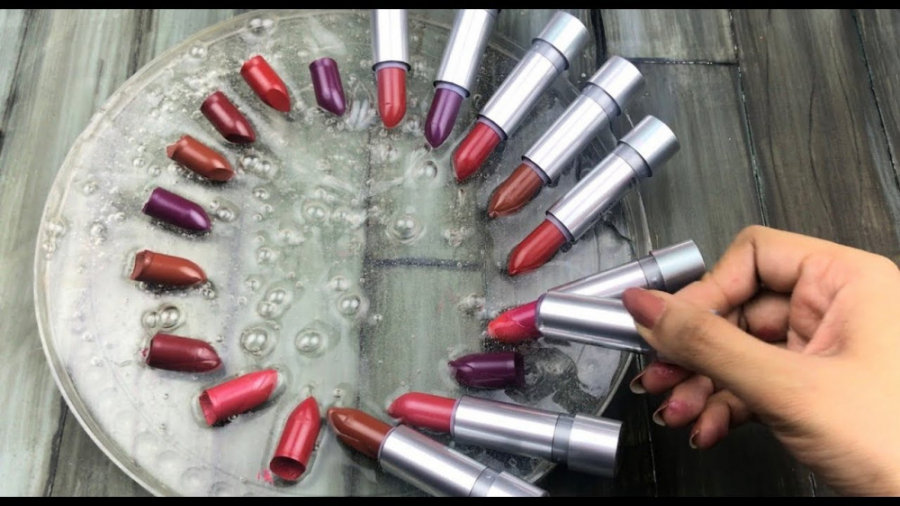 مخلوط اسلایم شفاف و رژ