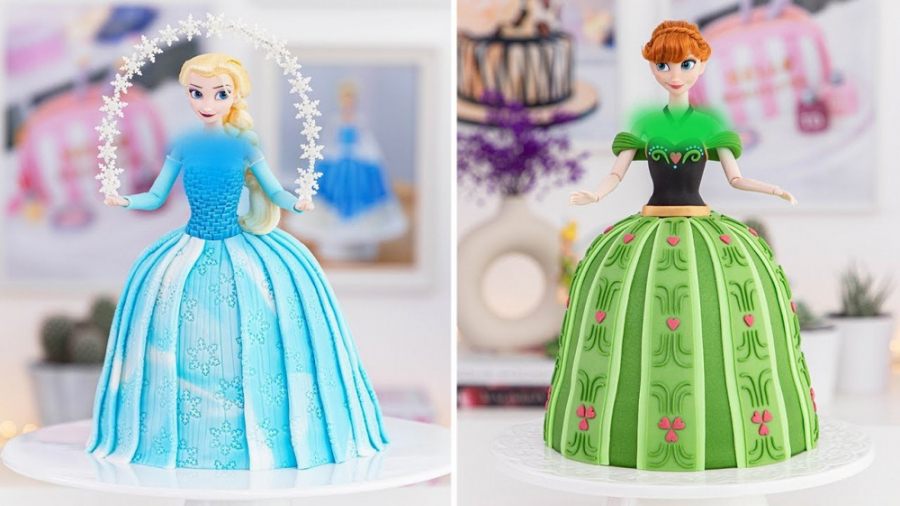 آموزش کیک السا و انا فروزن