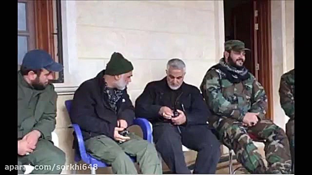 تصویر سردار سلیمانی در کنار دش...