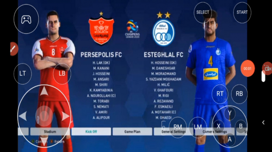 بازی استقلال و پرسپولیس در pes...