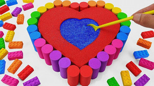 ساخت قلب قرمز و کیوت با ماسه ه...