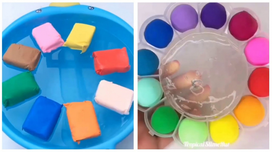 مخلوط خمیر کلی و اسلایم