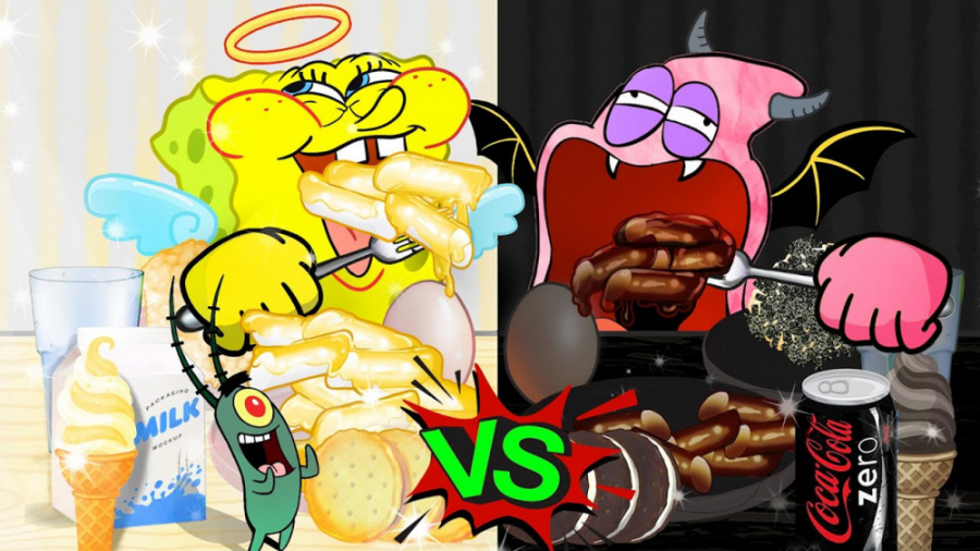 چالش خوراکی باب اسفنجی و پاتری...