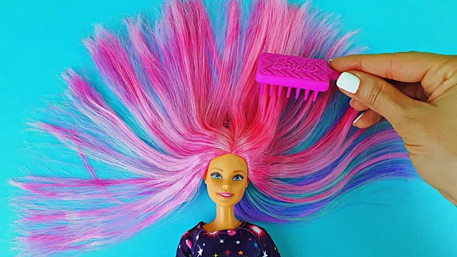 بازی با عروسک باربی و مدل موی...