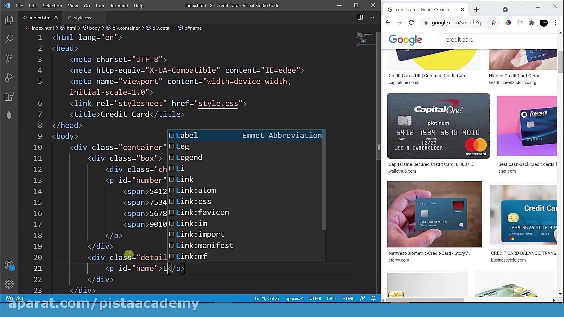 ساخت کارت اعتباری با HTML و CSS