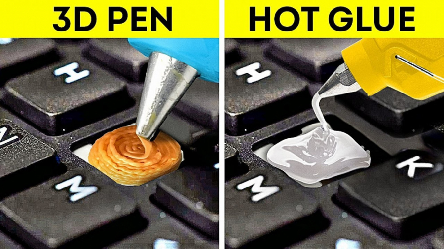 قلم سه بعدی در برابر چسب حرارت...