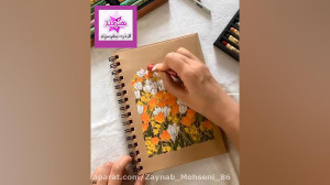 تزئین جلد دفتر با این از مداد...