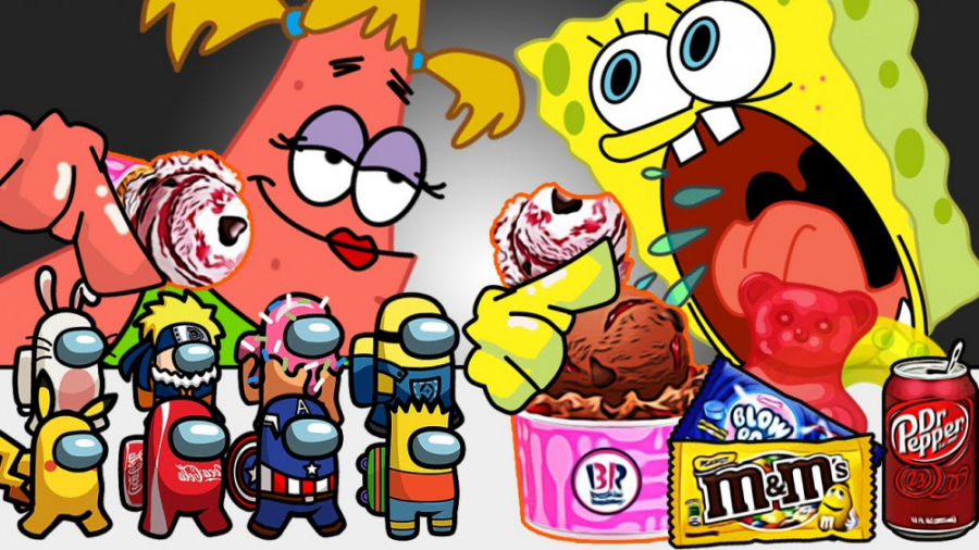 چالش بستنی دونات پاتریک و باب...