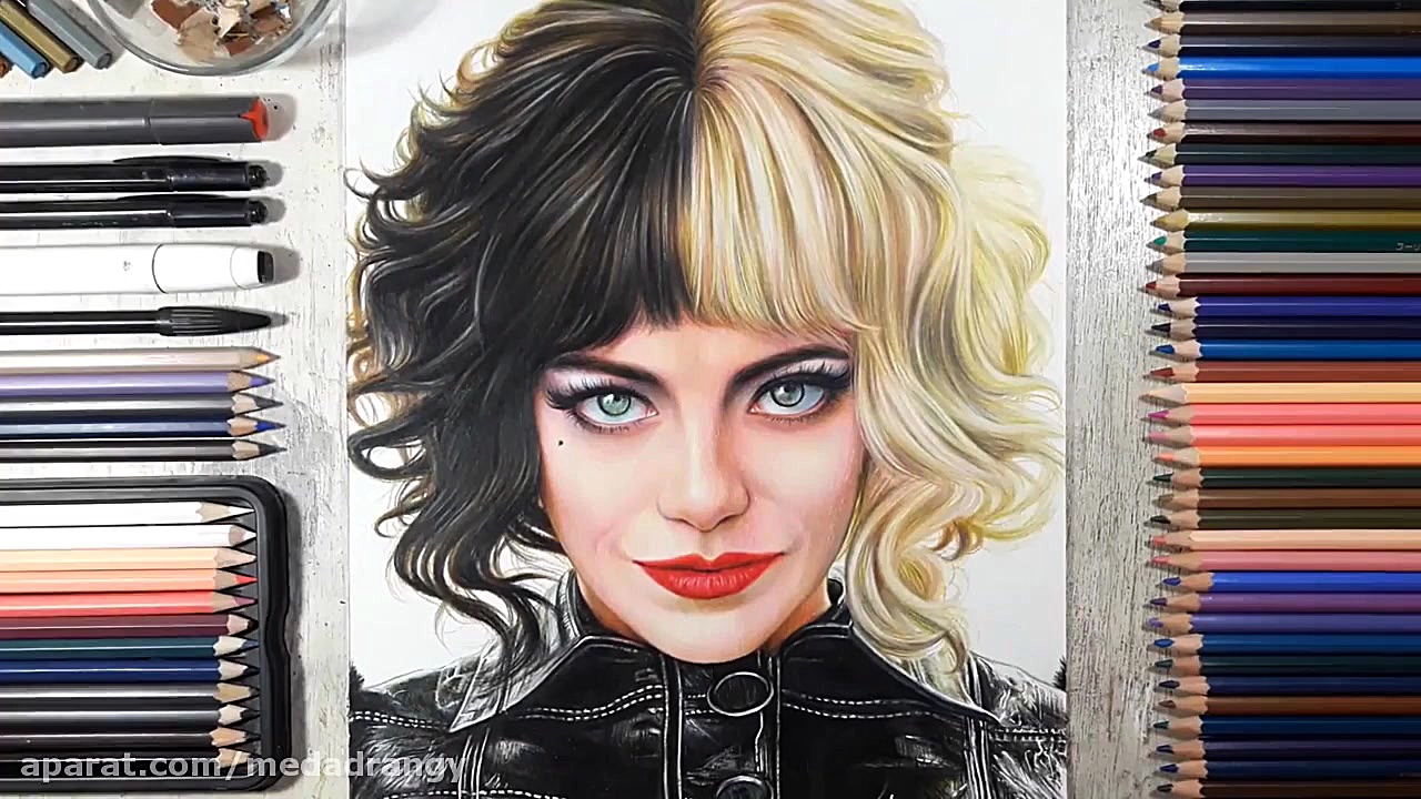 نقاشی کروئلا با مداد رنگی