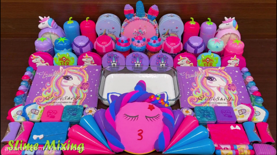 یونیکورن اسلایم|مخلوط میکاپ با...