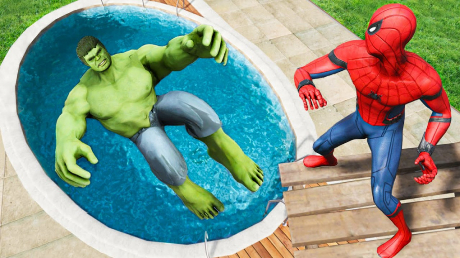 طنز مرد عنکبوتی و هالک در بازی...